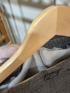 Fleece lined checked pant