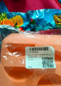 New Orange Slice Shaped Ice Tray Silicon