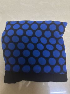 Blue &amp; Black Polka Dot Layered Top -