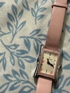 Lagues Pink Leather Girls Watch