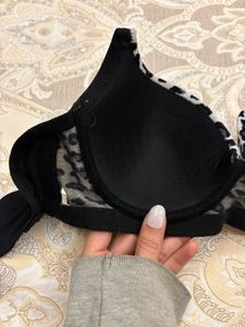 Leopard Print Bra &amp; Lace Panty Set