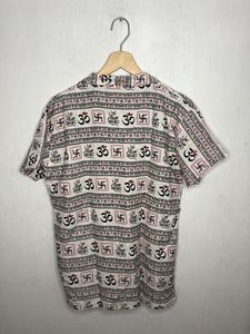 Unique Om &amp; Swastika Print Men's Shirt