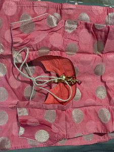 Pink Polka Dot Kurta Set