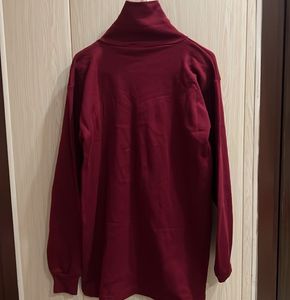 Maroon Turtleneck Top