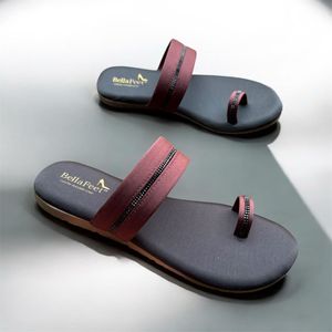 Stylish Zipper Toe-Ring Sandals
