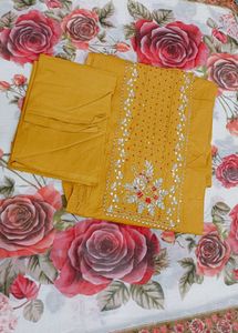 Elegant Embroidered Dress Material