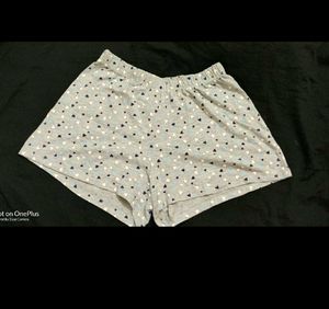 Cute Heart Print Pajama Shorts