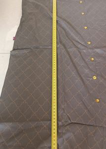 Gray Color Huida Straight Kurta, Half Sleeves