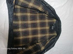 vintage heavy leather jacket