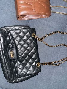 3 Quilted Chain Strap Handbags