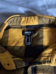Yellow &amp; Black Plaid Shirt