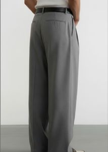 Grey Wide-Leg Trousers