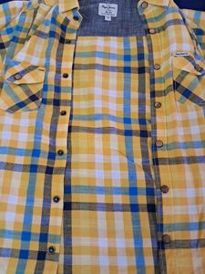 Attractive Yellow Checkered Casual Shirt - Unisex