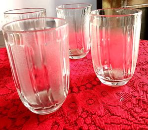 Set of 4 Clear Tumbler Glasses