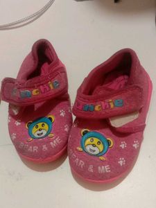 Cute Pink Baby Slippers