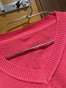 V-Neck Pink Sweater