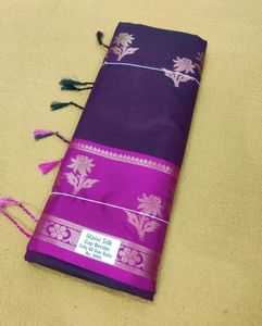 Malai Silk Allover Boota Saree - Purple & Pink