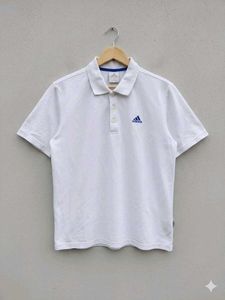 Adidas Men's White Polo T-Shirt