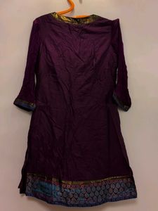 Purple/megenta festive Embroidered Kurta