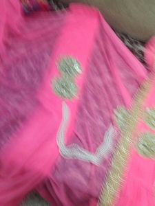 Pink rapron, ready to wear saree