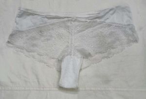 🖤 White Lace Briefs