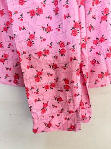 Cute Pink Floral Pajama Set
