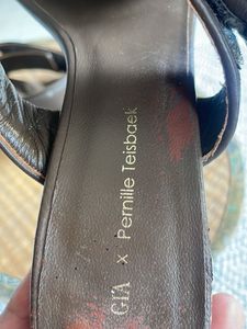 Gia Borghini X Pernille Teisbaek leather sandal