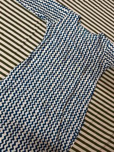 Blue Zigzag Print Kurta