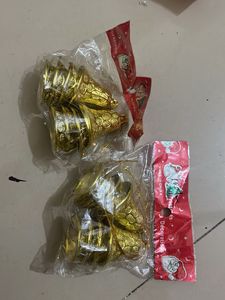 Gold Christmas Bell Ornaments