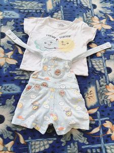 Cute BabyBoy Overalls Set