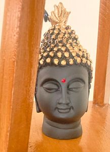 "Buddha Head Decorative Showpiece - 13.5cm Poly Re