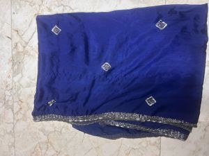 beautiful. blue zari work plazo suit