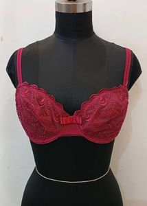 Burgundy Lace Bra 34D