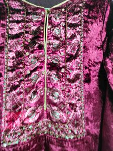 Velvet kurta with Tag