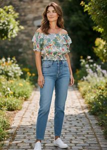 Combo stylish stripe and floral shirt women