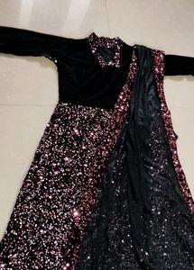 💝 BLACK WITH VIOLET COLOR KURTA 💃