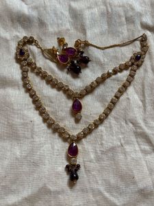 Exquisite Kundan Necklace &amp; Earrings Set