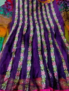 designer Purple Saree