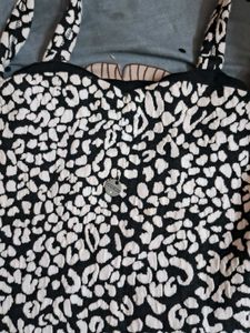 Chic Black &amp; White Animal Print Dress
