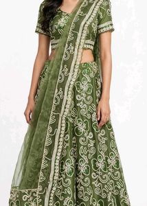Designer Green Lehenga Choli Set