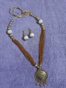 Ethnic Oxidised Pendant Necklace