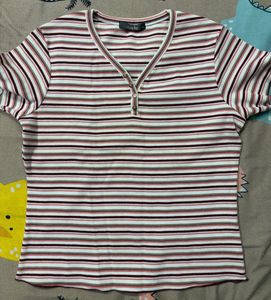 Striped Henley Top