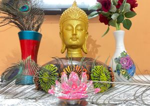 Golden Buddha Head Statue For Decoration