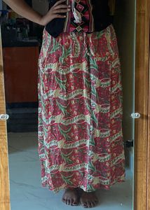 Floral Print Maxi Skirt