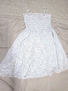 Chic Polka Dot Smocked Sundress