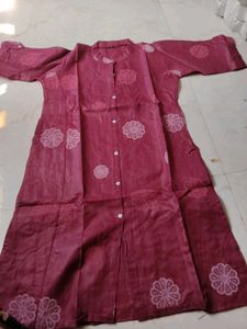 🍷 wine Floral Printed Kurta 🍷