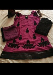 L Size Cotton Salvar Suit