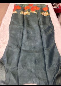 Elegant Teal Kurta Set with Floral Dupatta