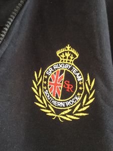 black sweatshirt jacket in L size with hoodie