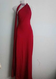 Elegant Red Maxi Dress
